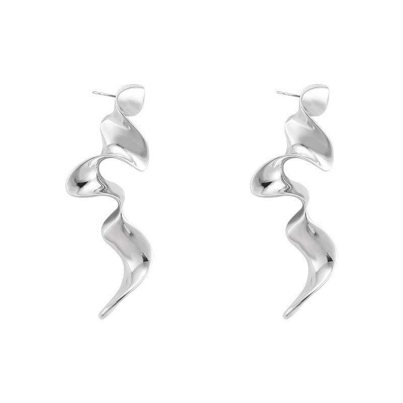 Exaggerated Twisted Drop Earrings
