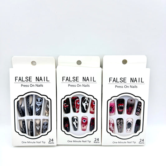 Halloween press-on nails long nails 24Pcs