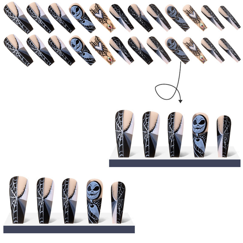 Halloween press-on nails long nails 24Pcs