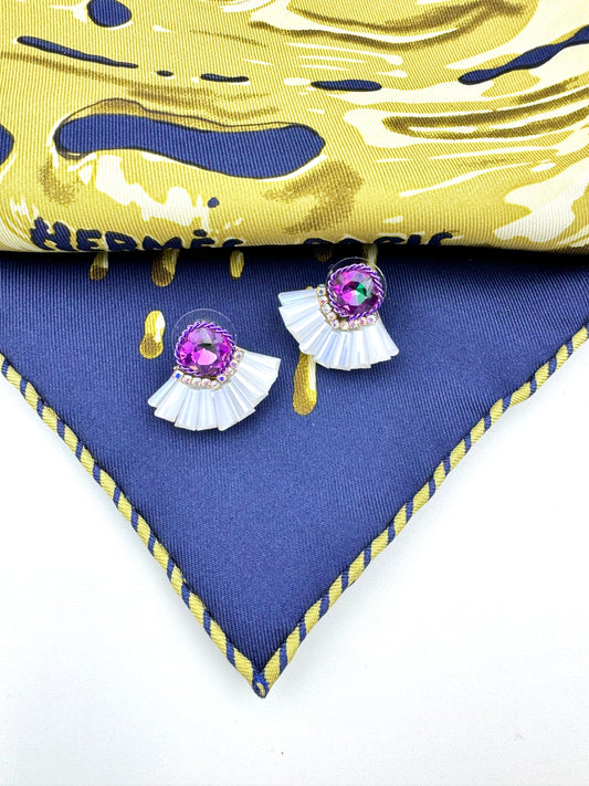 Crystal Skirt Stud Earrings
