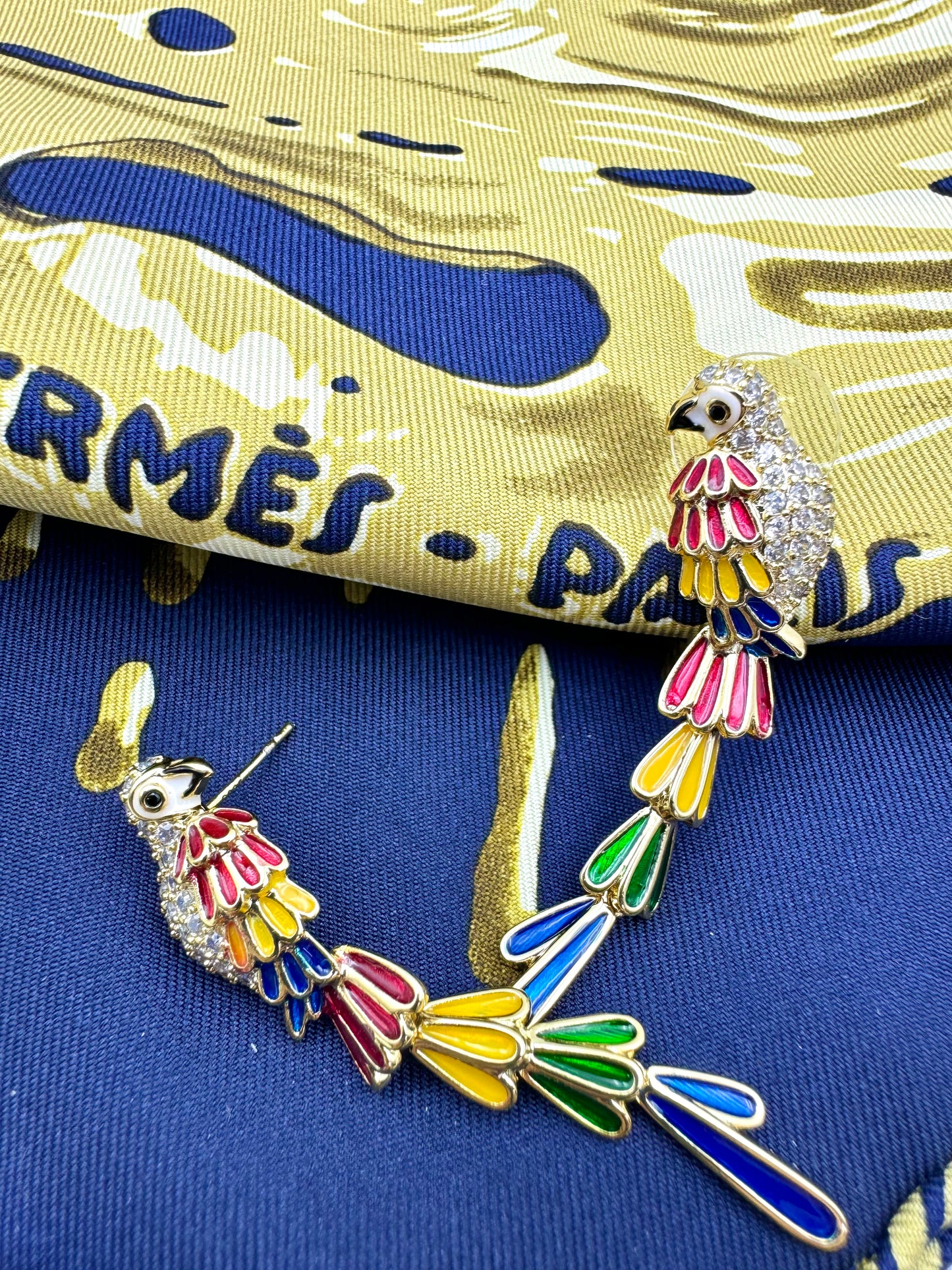 Colorful Parrot Drop Earrings