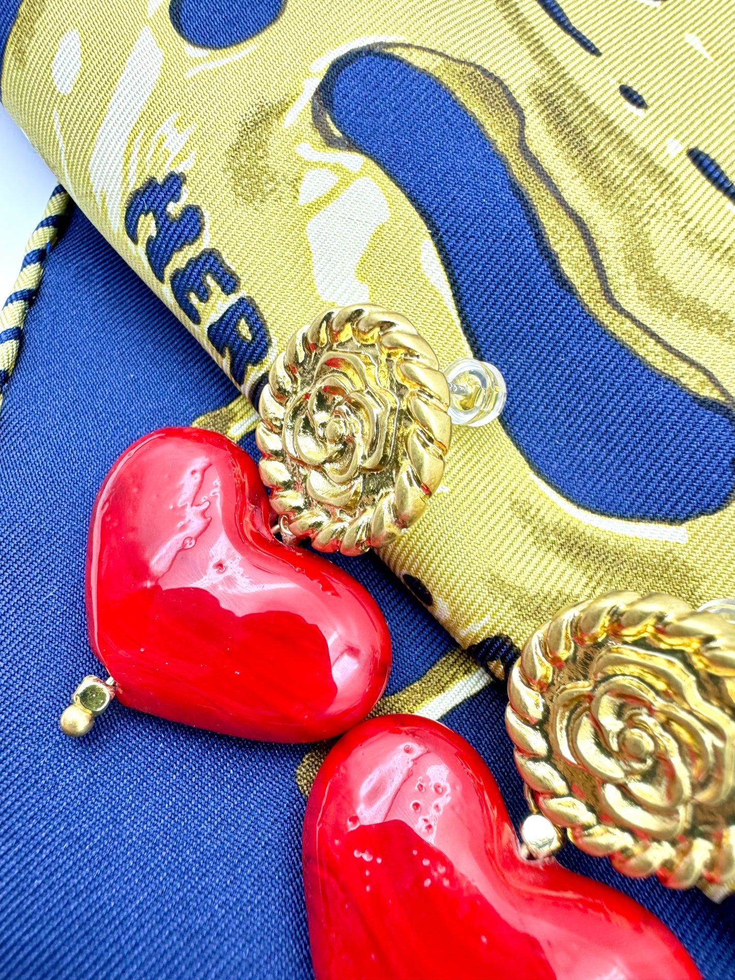 Red Love Glaze Drop Earrings