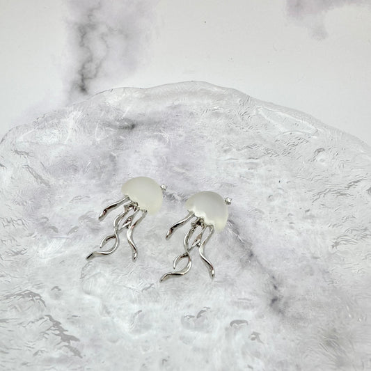 Jellyfish Silver Drop Earrings