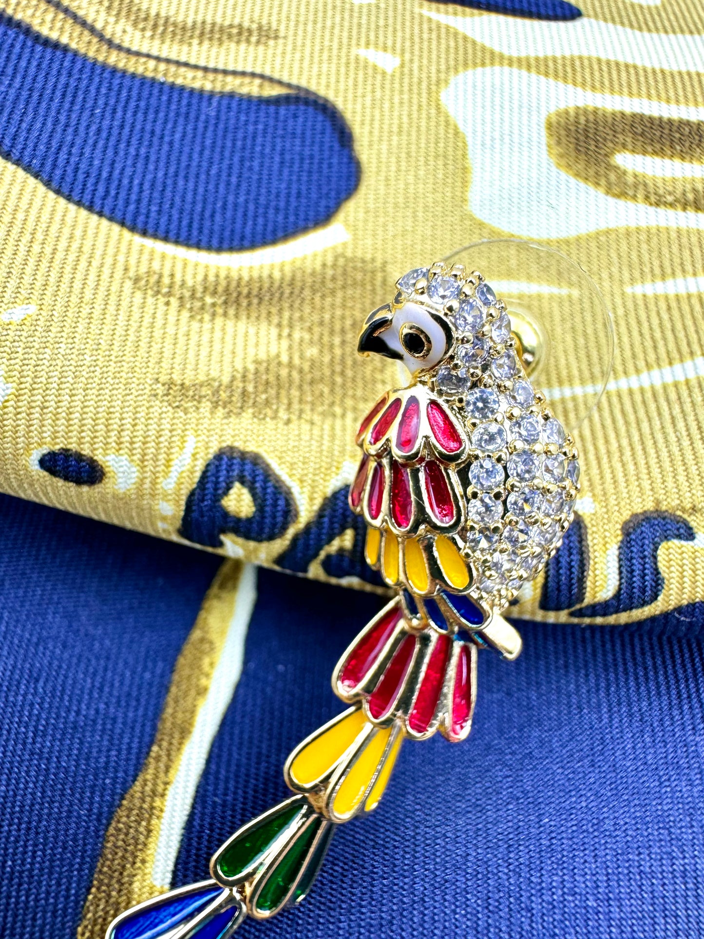 Colorful Parrot Drop Earrings