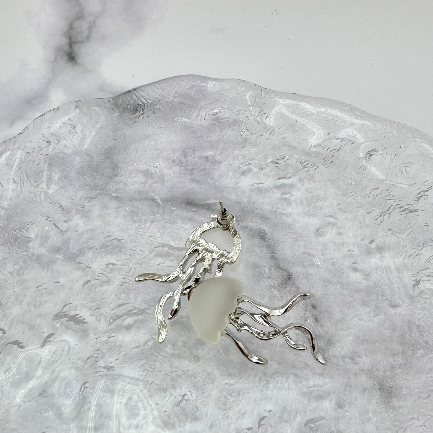 Jellyfish Silver Drop Earrings