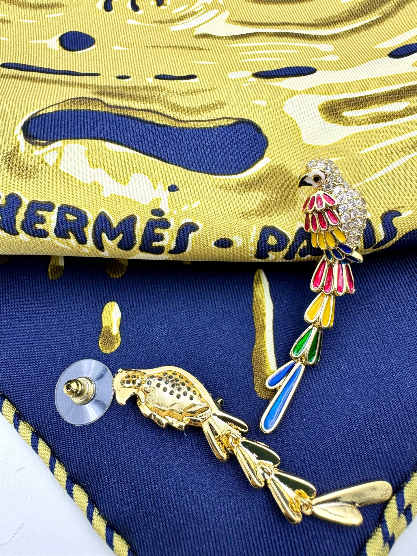 Colorful Parrot Drop Earrings