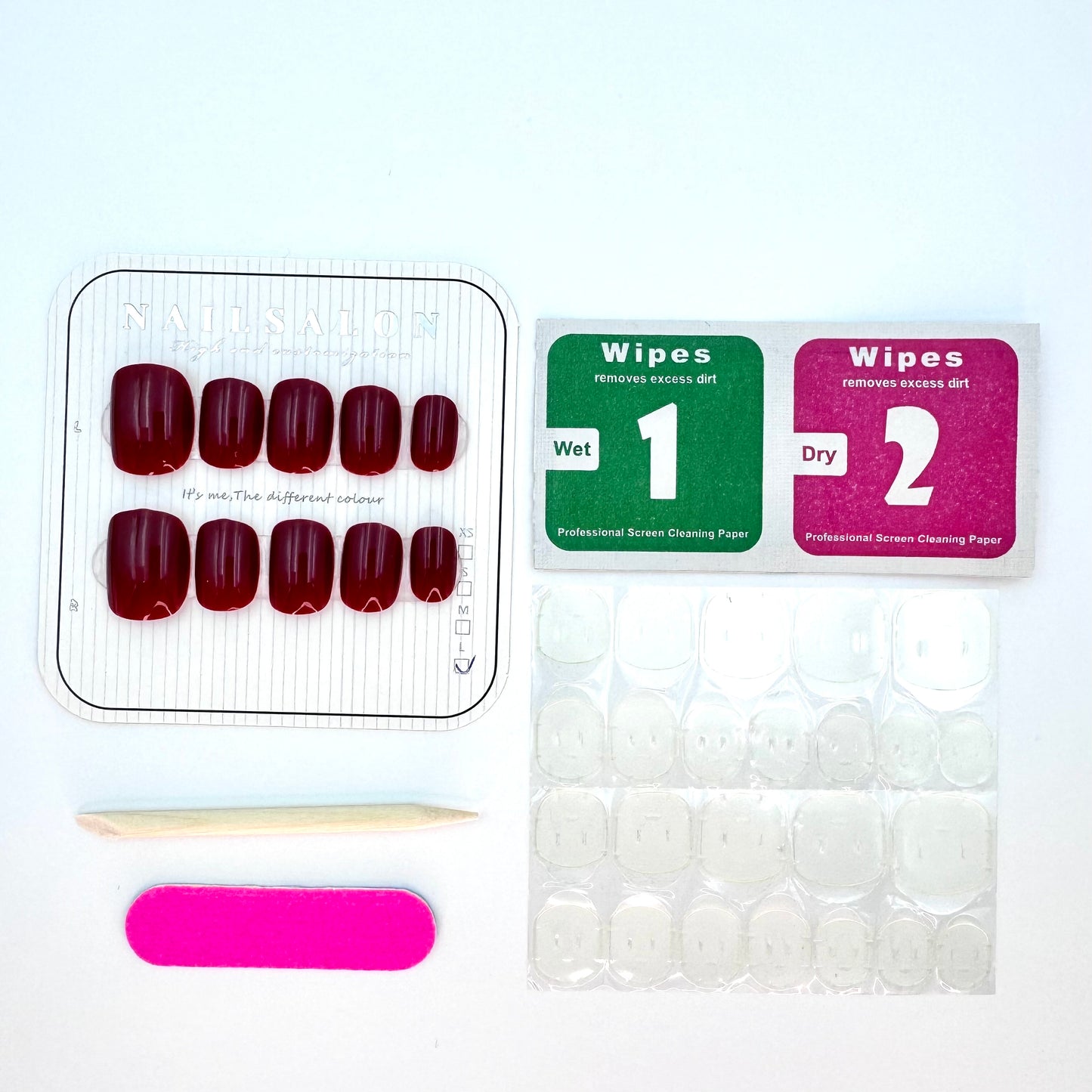 Round short nails solid color press-on nails(Size Selection)
