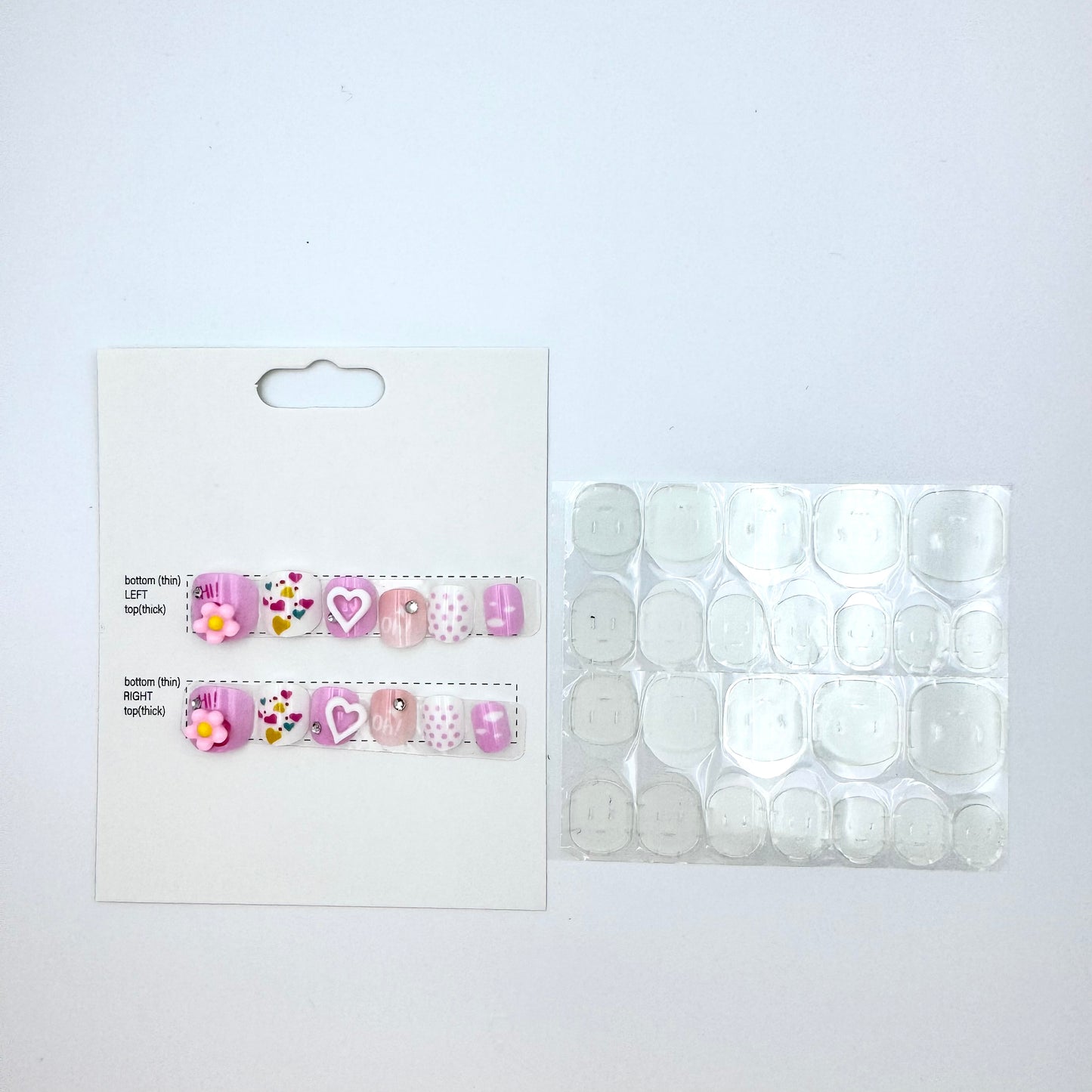 Children  Flowers and Lollipop Press-on Nails