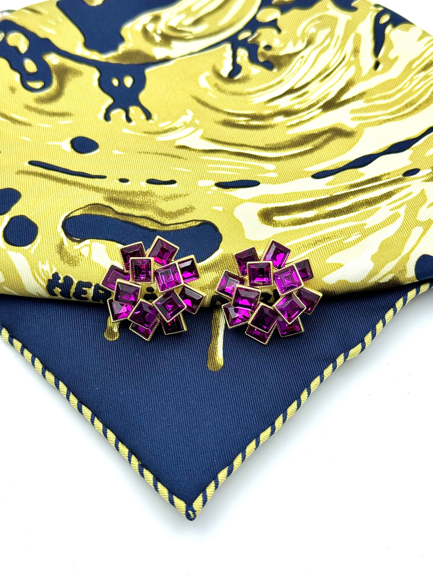 Rose Zircon Stud Earrings