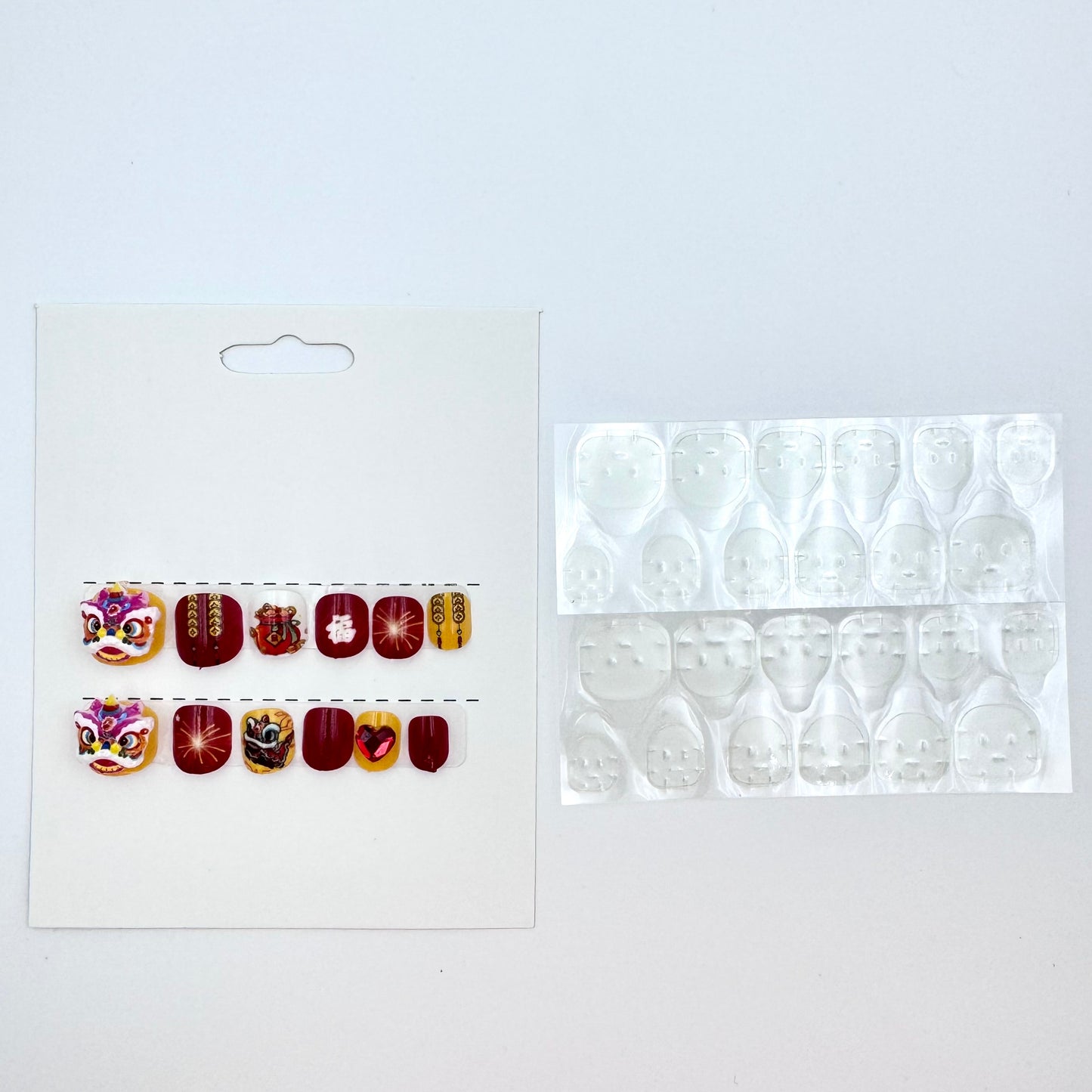 Children's lion dance new year  press-on nails