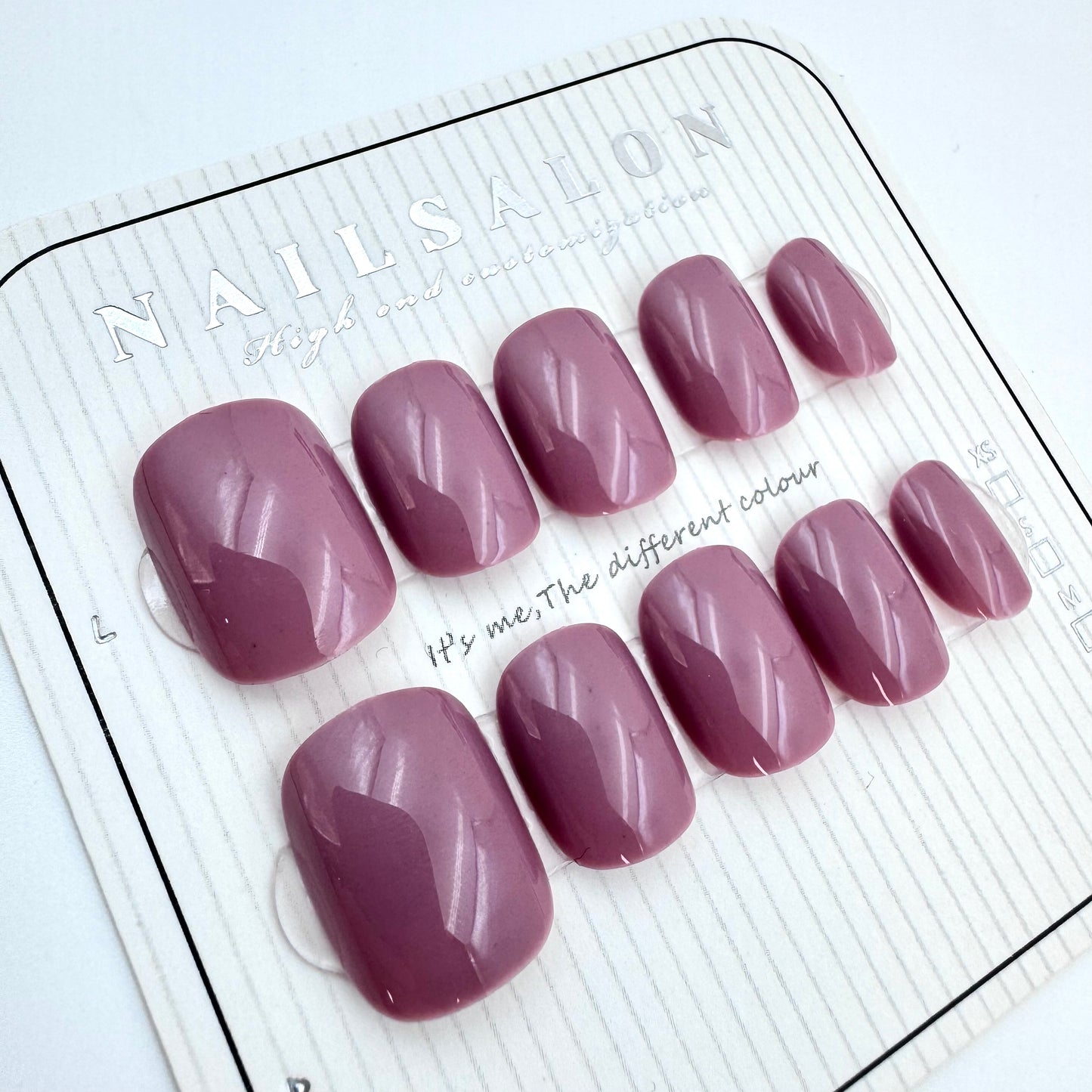 Round short nails solid color press-on nails(Size Selection)