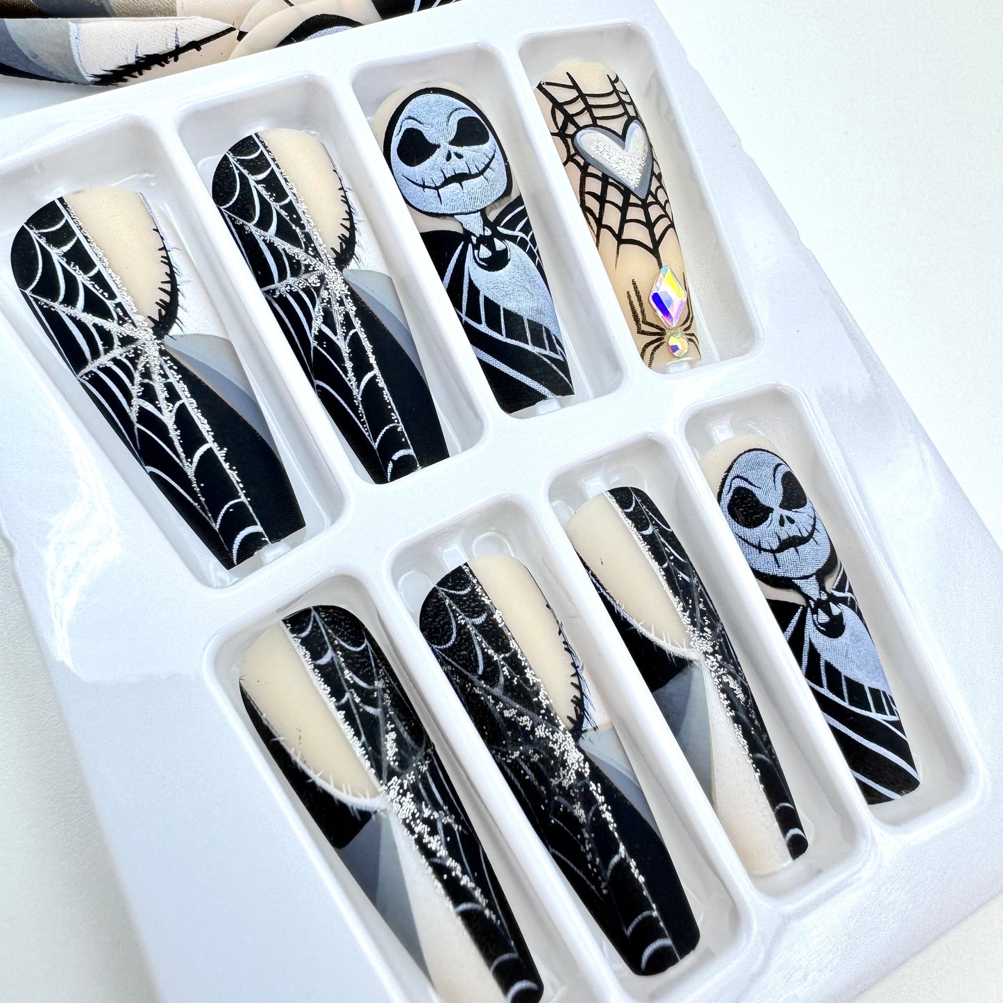 Halloween press-on nails long nails 24Pcs