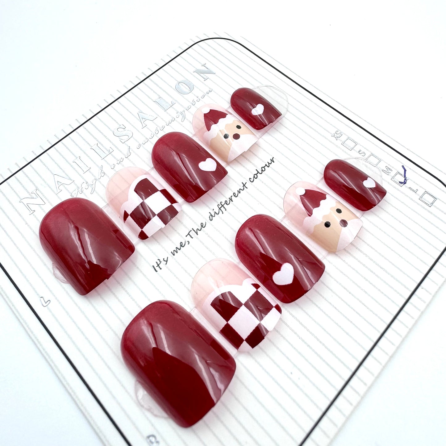 Santa Claus press-on short nails (Size Selection)