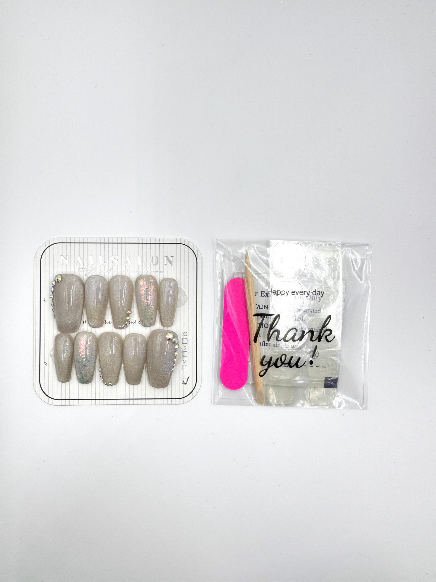 Milktea Coulful Cat Eye Press-on Nails Customization Pre-order