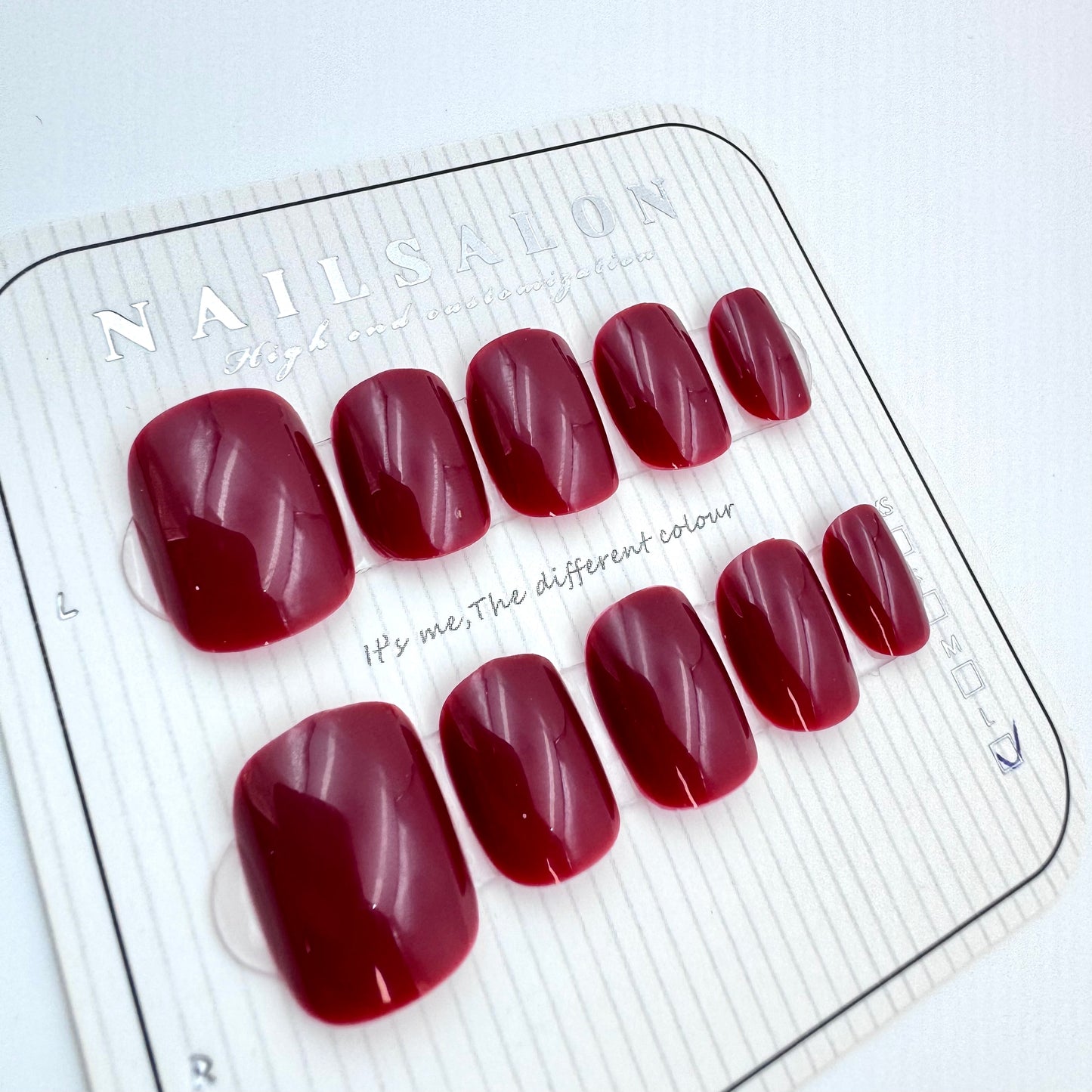 Round short nails solid color press-on nails(Size Selection)