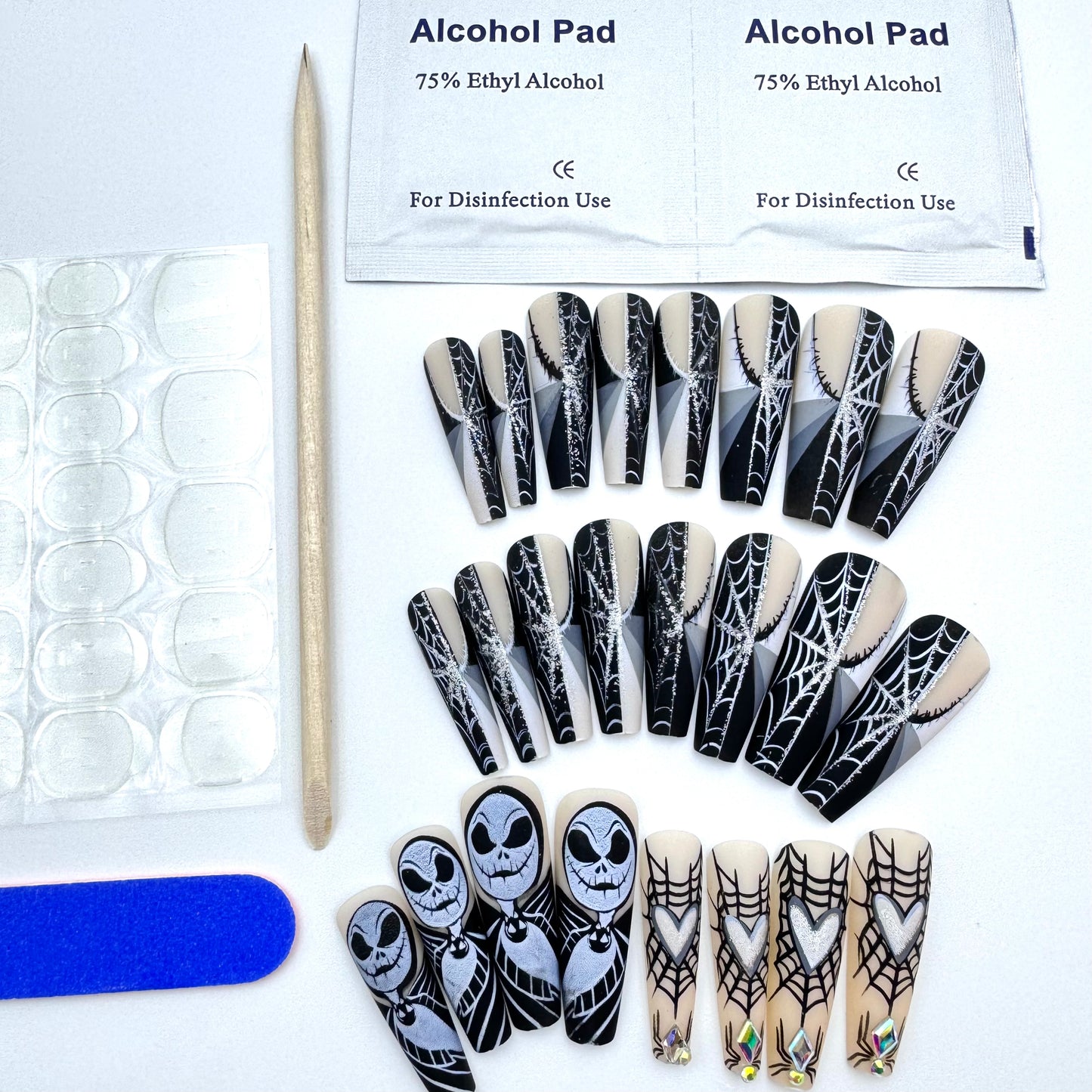Halloween press-on nails long nails 24Pcs