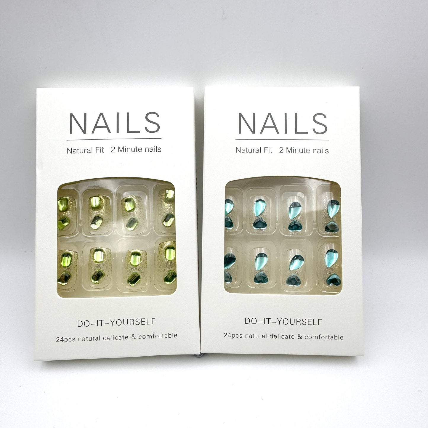 Tears of the ocean press-on short nails 24pcs