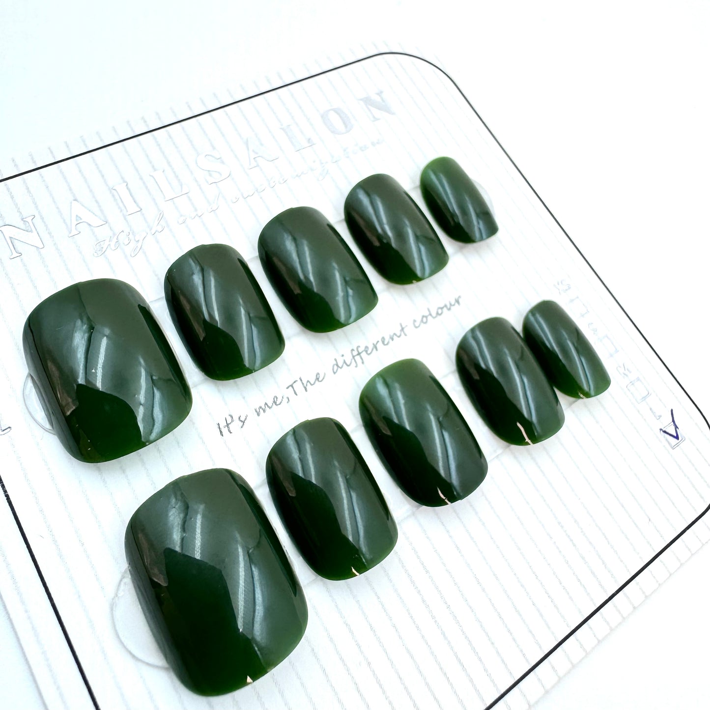 Round short nails solid color press-on nails(Size Selection)