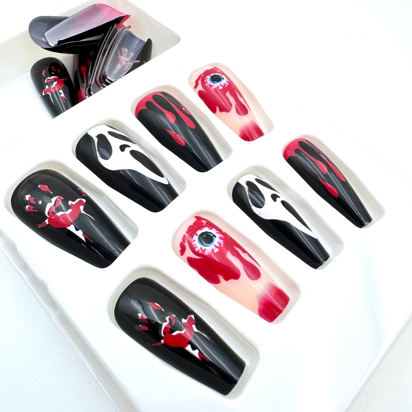 Halloween press-on nails long nails 24Pcs