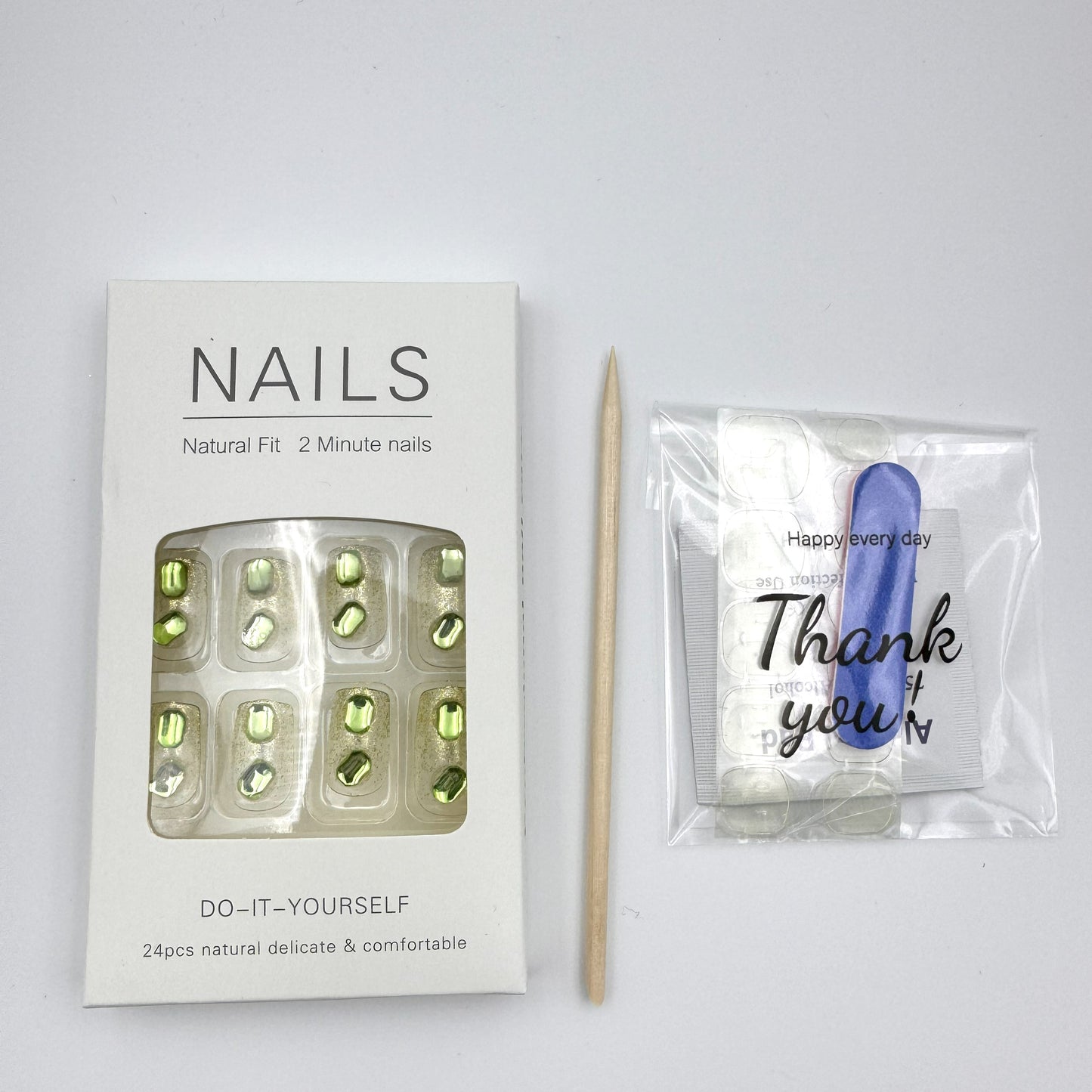 Tears of the ocean press-on short nails 24pcs