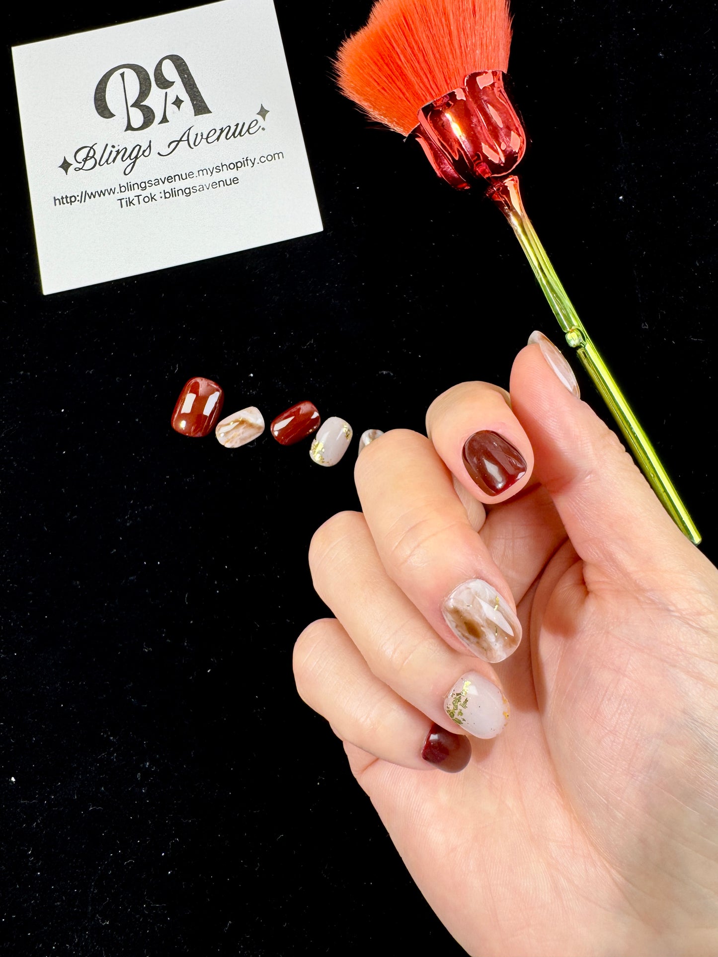 Amber Maple Glow Press-on Nails Customized Pre-order