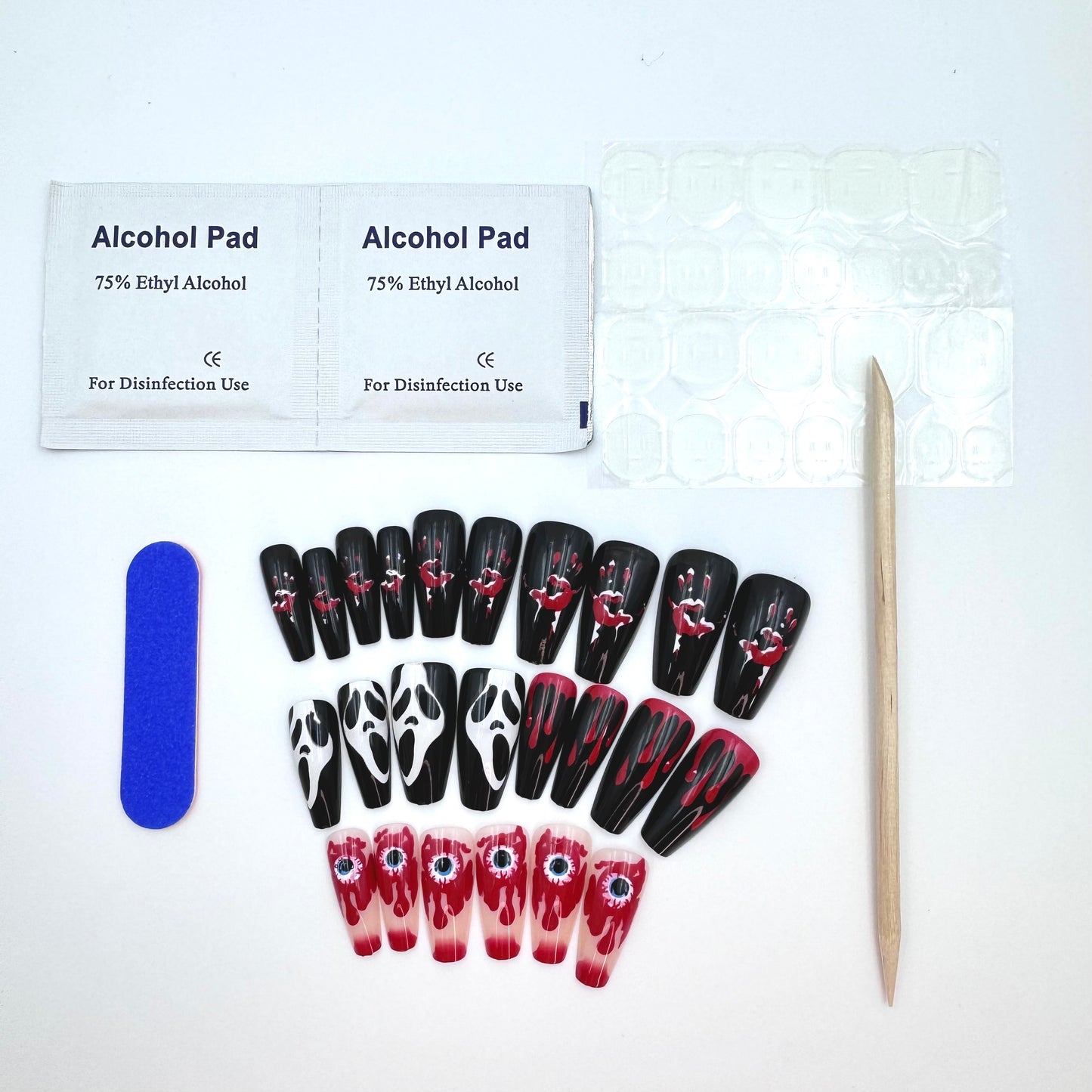 Halloween press-on nails long nails 24Pcs
