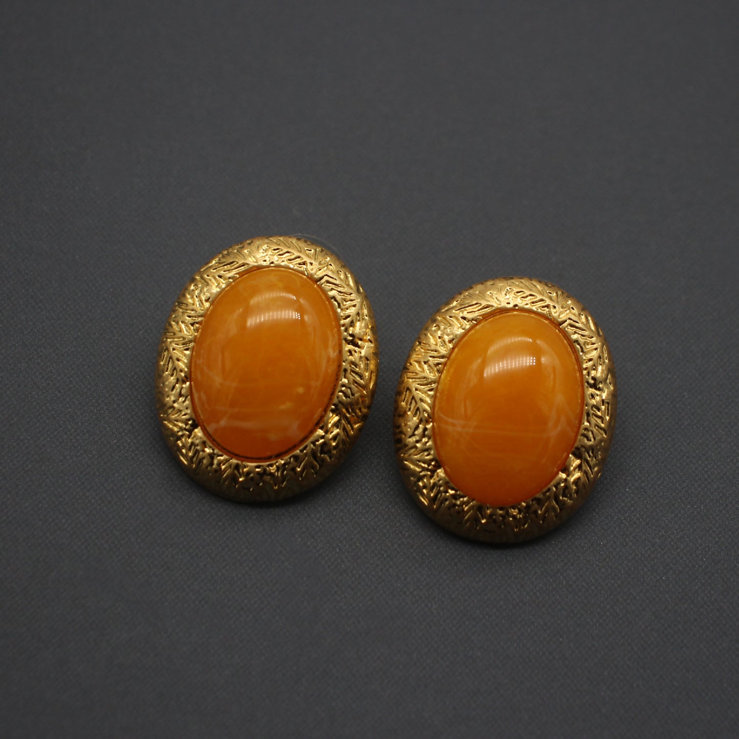 Yellow Cloud Glaze Stud Earrings