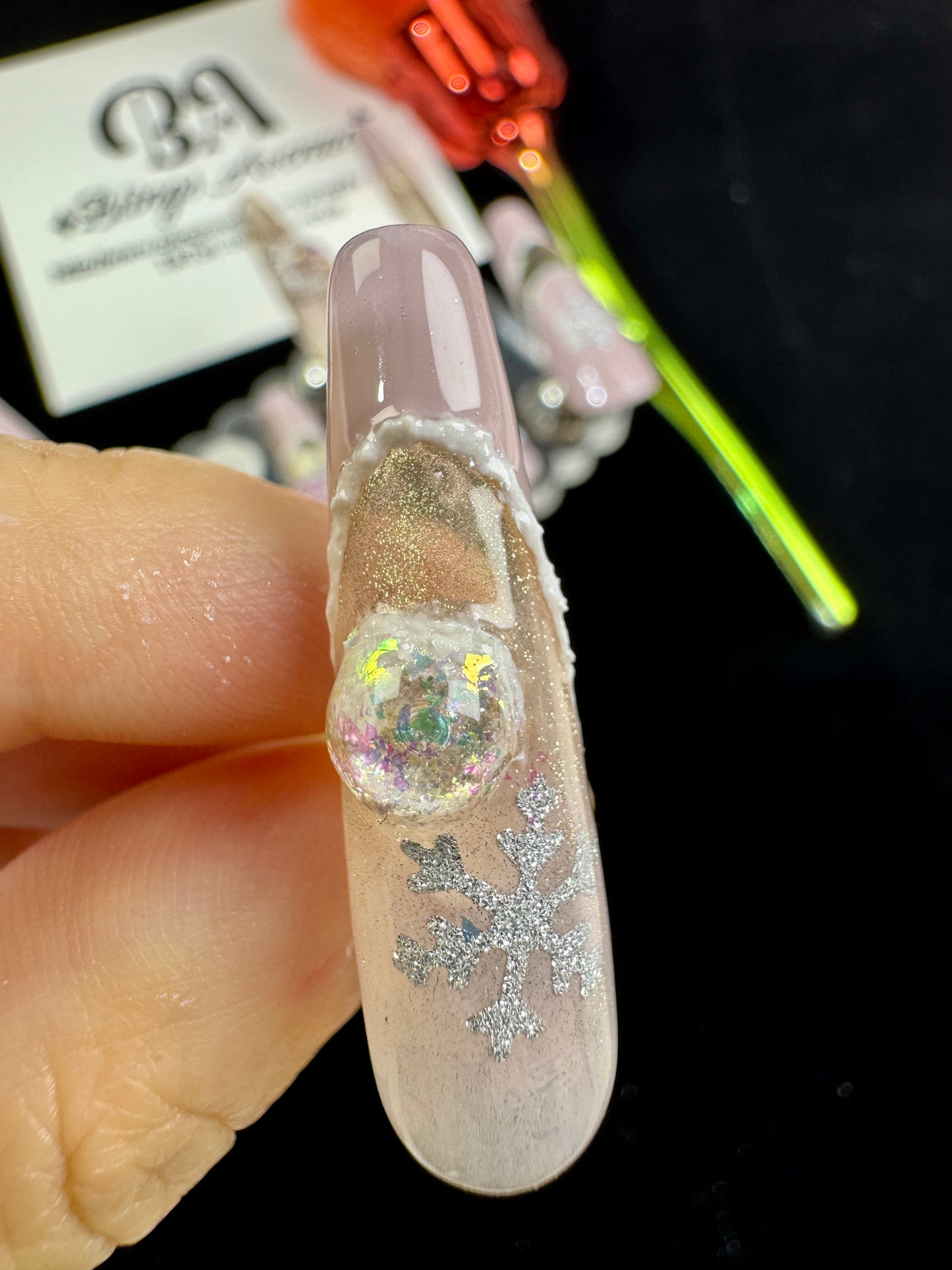 Pink Christmas Press-on Nails Customized Pre-order