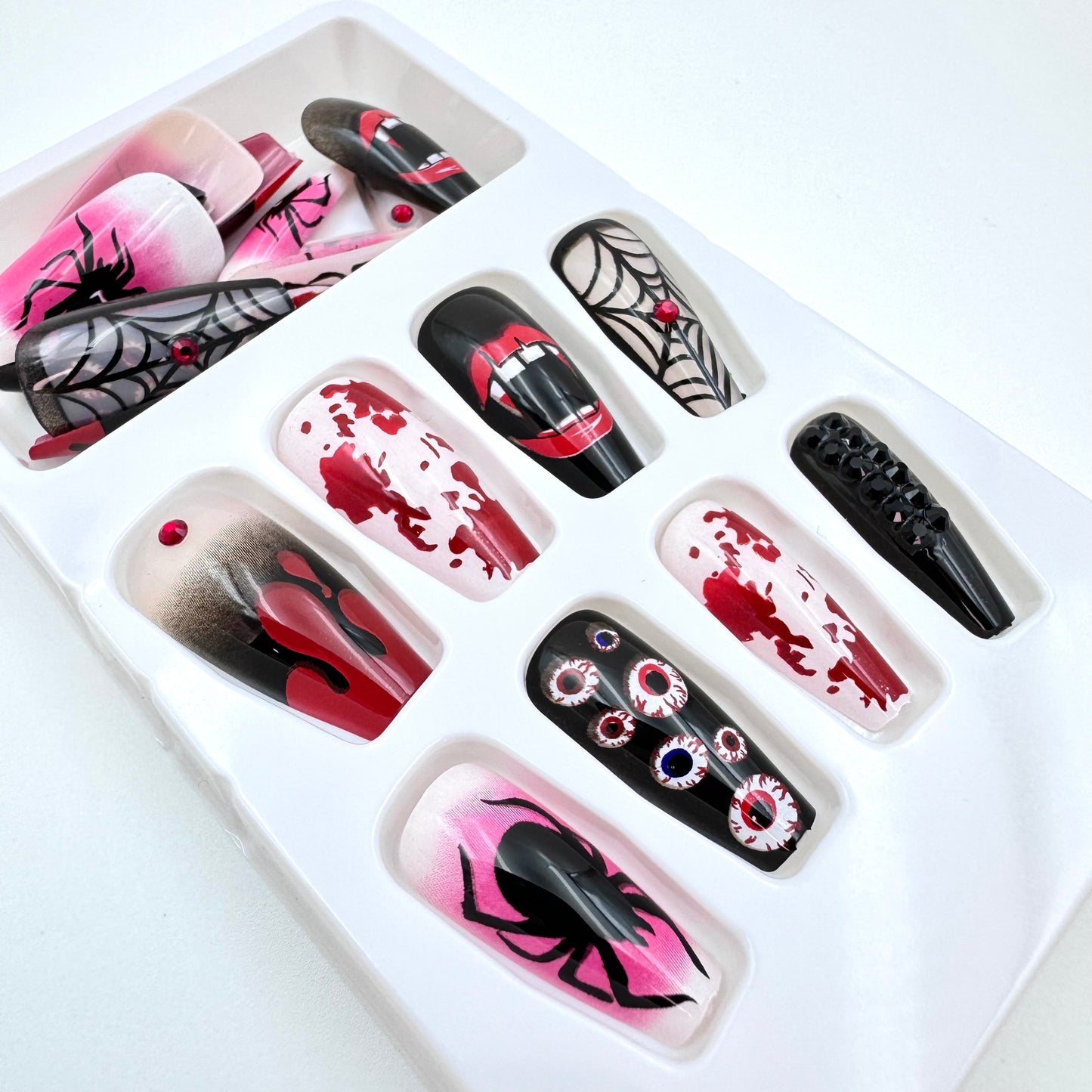 Halloween press-on nails long nails 24Pcs