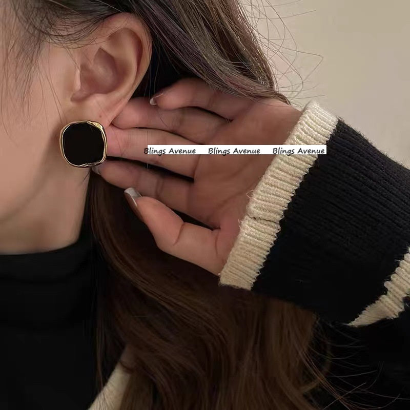 Geometric Square Stud Earrings