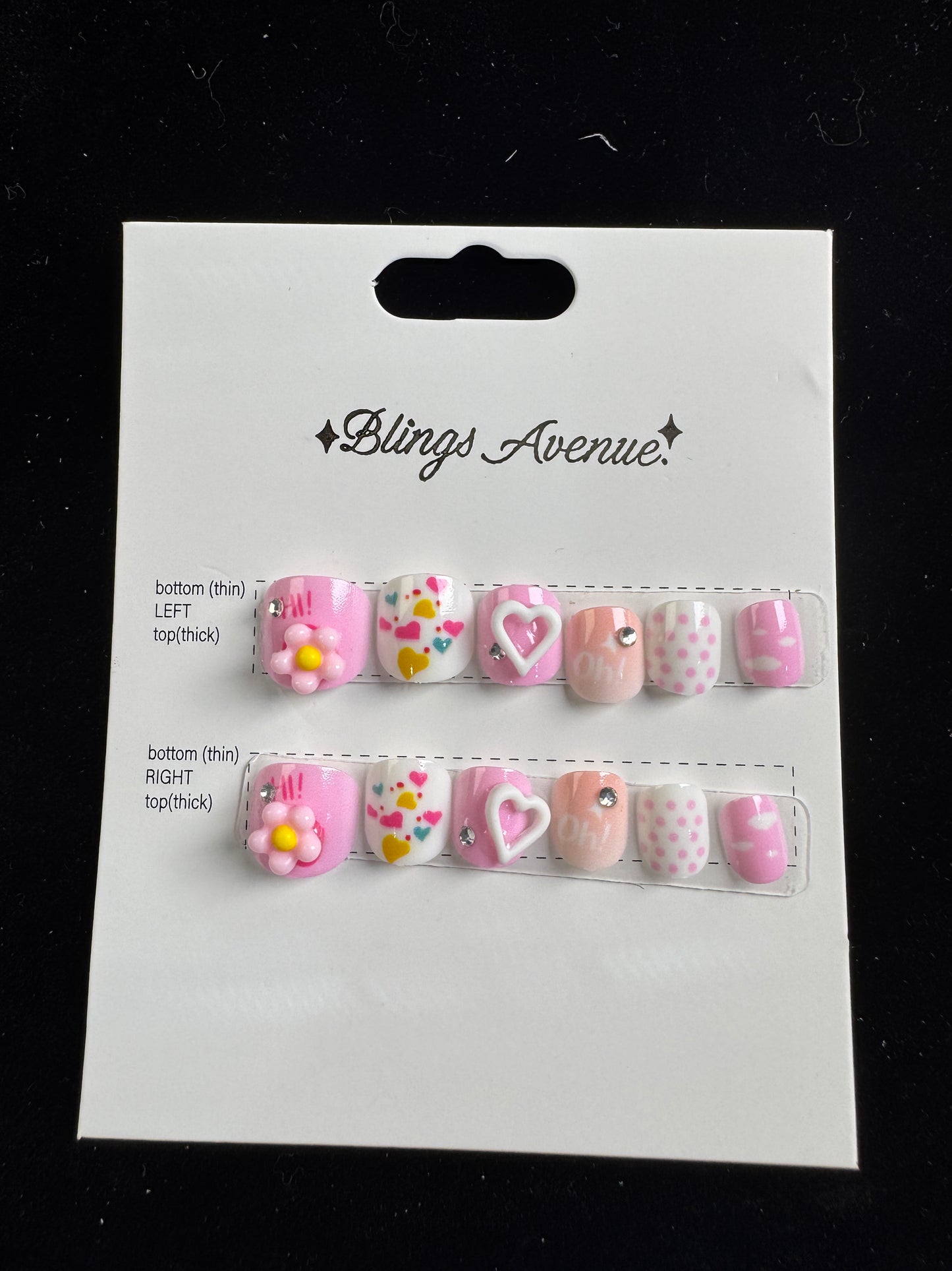 Children  Flowers and Lollipop Press-on Nails
