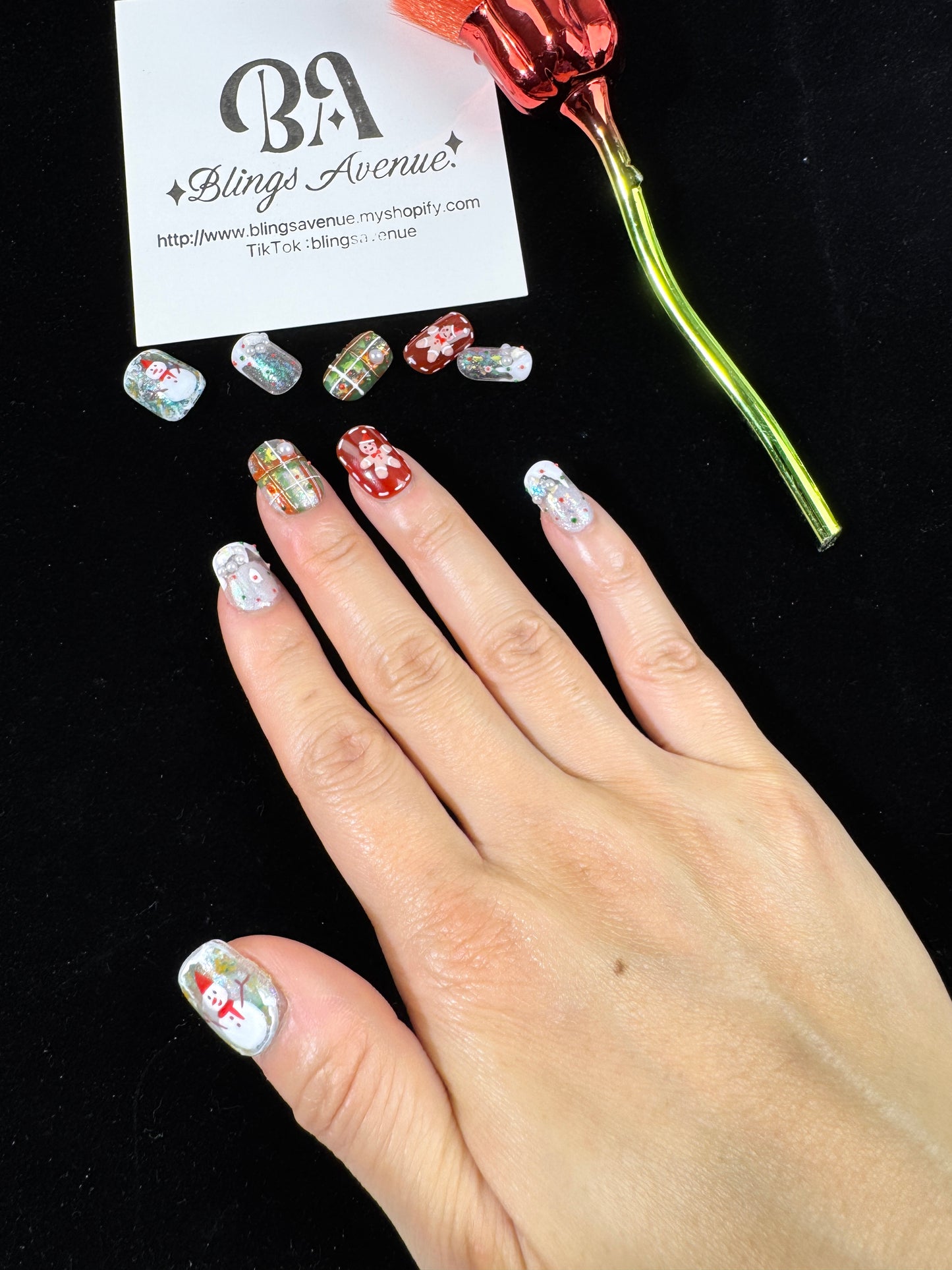 My Christmas Press-on Nails Customized Pre-order