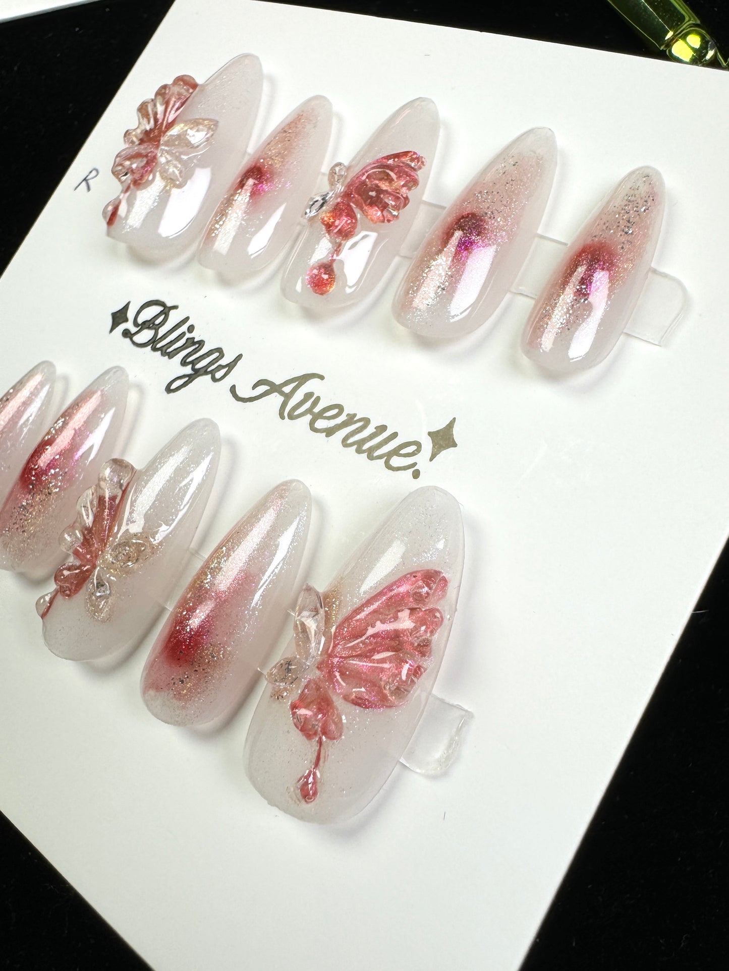 Blood Butterfly Press-on Nails Customization Pre-order
