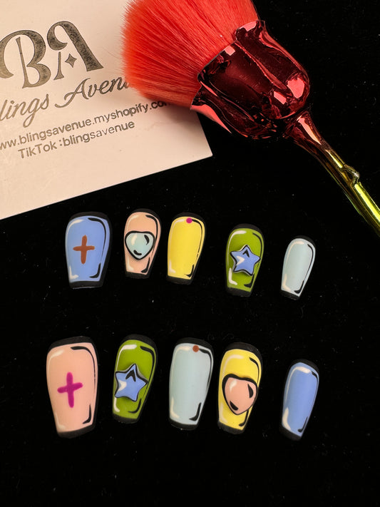 3D Graffiti Press-on Nails Customized Pre-order