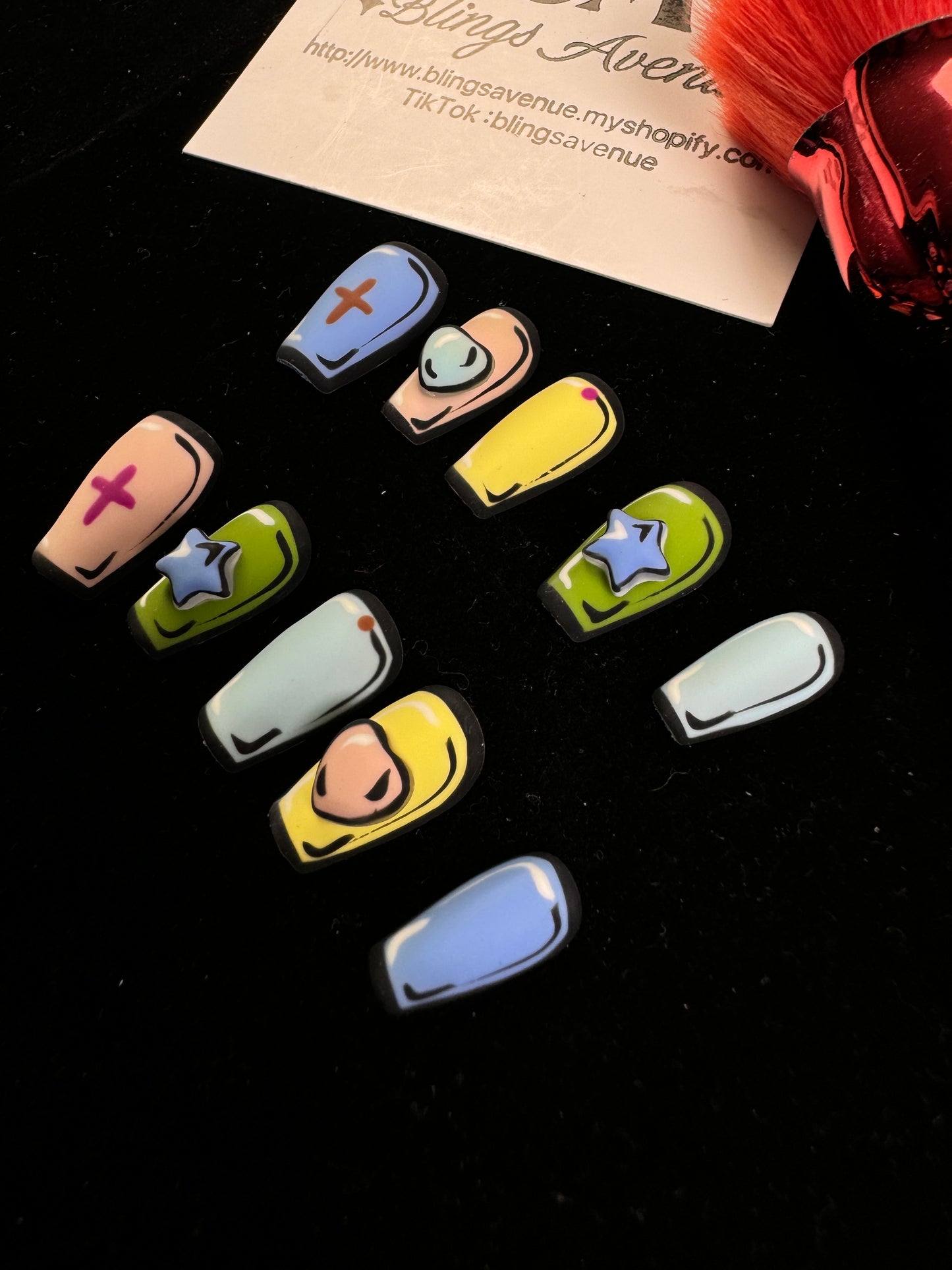 3D Graffiti Press-on Nails Customized Pre-order